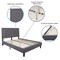 Flash Furniture Queen Size Lt Gray Fabric Platform Bed w/ Mattress SL-BM10-27-GG - alternate 4